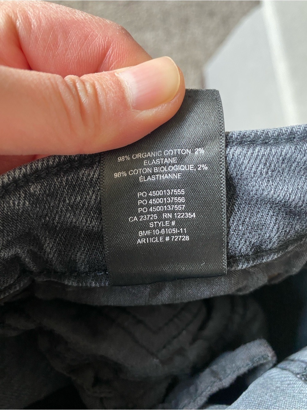 Denim Forum The Arlo High Rise Straight 28L Jeans Size 28 Washed Black - Picture 10 of 13